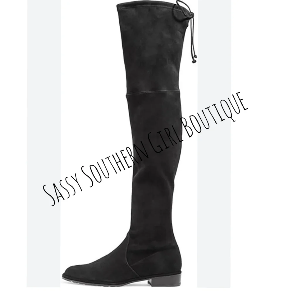 🆕⭐ STUART WEITZMAN Lowlands black suede boots